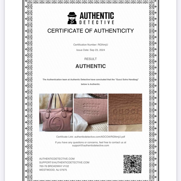 Gucci Pink Pebbled Leather Soho Tote Bag - Picture 2 of 16